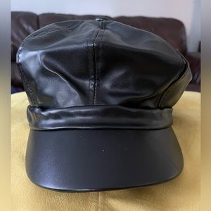 Black vinyl hat